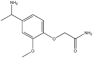 2-[4-(1-aminoethyl)-2-methoxyphenoxy]acetamide Struktur