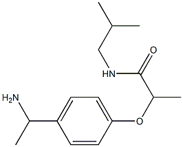 2-[4-(1-aminoethyl)phenoxy]-N-(2-methylpropyl)propanamide Struktur