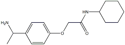 2-[4-(1-aminoethyl)phenoxy]-N-cyclohexylacetamide Struktur