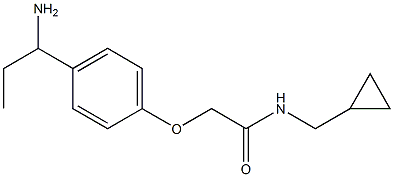 2-[4-(1-aminopropyl)phenoxy]-N-(cyclopropylmethyl)acetamide Struktur