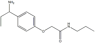 2-[4-(1-aminopropyl)phenoxy]-N-propylacetamide Struktur