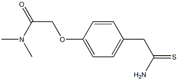 2-[4-(2-amino-2-thioxoethyl)phenoxy]-N,N-dimethylacetamide Struktur