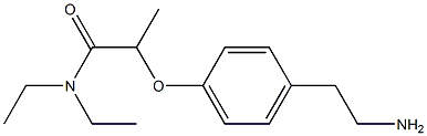 2-[4-(2-aminoethyl)phenoxy]-N,N-diethylpropanamide Struktur