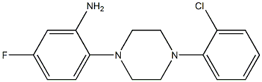 2-[4-(2-chlorophenyl)piperazin-1-yl]-5-fluoroaniline Struktur