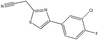 2-[4-(3-chloro-4-fluorophenyl)-1,3-thiazol-2-yl]acetonitrile Struktur