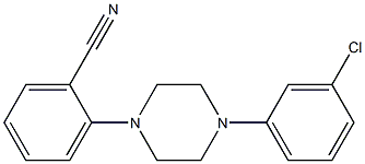 2-[4-(3-chlorophenyl)piperazin-1-yl]benzonitrile Struktur