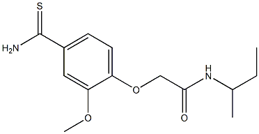 2-[4-(aminocarbonothioyl)-2-methoxyphenoxy]-N-(sec-butyl)acetamide Struktur