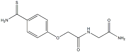 2-[4-(aminocarbonothioyl)phenoxy]-N-(2-amino-2-oxoethyl)acetamide Struktur