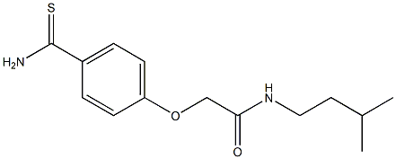 2-[4-(aminocarbonothioyl)phenoxy]-N-(3-methylbutyl)acetamide Struktur