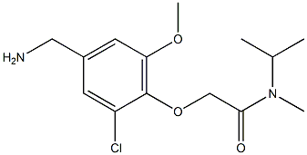 2-[4-(aminomethyl)-2-chloro-6-methoxyphenoxy]-N-methyl-N-(propan-2-yl)acetamide Struktur