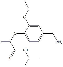 2-[4-(aminomethyl)-2-ethoxyphenoxy]-N-(propan-2-yl)propanamide Struktur