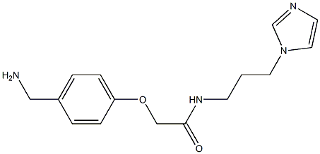 2-[4-(aminomethyl)phenoxy]-N-[3-(1H-imidazol-1-yl)propyl]acetamide Struktur