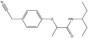 2-[4-(cyanomethyl)phenoxy]-N-(pentan-3-yl)propanamide Struktur