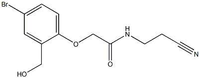 2-[4-bromo-2-(hydroxymethyl)phenoxy]-N-(2-cyanoethyl)acetamide Struktur