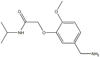 2-[5-(aminomethyl)-2-methoxyphenoxy]-N-(propan-2-yl)acetamide Struktur