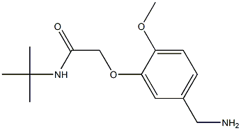 2-[5-(aminomethyl)-2-methoxyphenoxy]-N-tert-butylacetamide Struktur