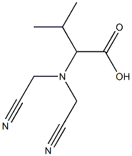 2-[bis(cyanomethyl)amino]-3-methylbutanoic acid Struktur