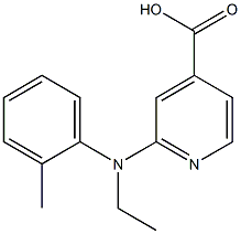 2-[ethyl(2-methylphenyl)amino]pyridine-4-carboxylic acid Struktur