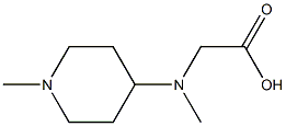 2-[methyl(1-methylpiperidin-4-yl)amino]acetic acid Struktur