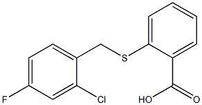 2-{[(2-chloro-4-fluorophenyl)methyl]sulfanyl}benzoic acid Struktur