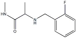 2-{[(2-fluorophenyl)methyl]amino}-N-methylpropanamide Struktur