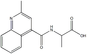 2-{[(2-methylquinolin-4-yl)carbonyl]amino}propanoic acid Struktur