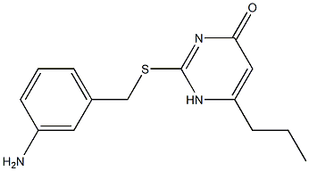 2-{[(3-aminophenyl)methyl]sulfanyl}-6-propyl-1,4-dihydropyrimidin-4-one Struktur