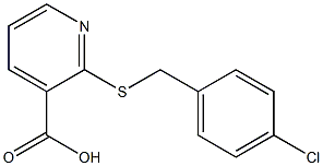 2-{[(4-chlorophenyl)methyl]sulfanyl}pyridine-3-carboxylic acid Struktur