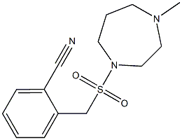 2-{[(4-methyl-1,4-diazepane-1-)sulfonyl]methyl}benzonitrile Struktur