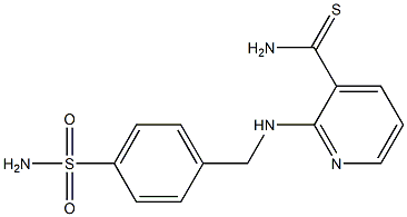 2-{[(4-sulfamoylphenyl)methyl]amino}pyridine-3-carbothioamide Struktur