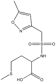 2-{[(5-methyl-1,2-oxazol-3-yl)methane]sulfonamido}-4-(methylsulfanyl)butanoic acid Struktur