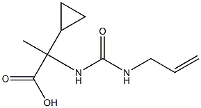 2-{[(allylamino)carbonyl]amino}-2-cyclopropylpropanoic acid Struktur