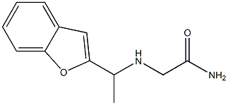 2-{[1-(1-benzofuran-2-yl)ethyl]amino}acetamide Struktur