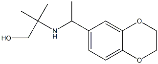 2-{[1-(2,3-dihydro-1,4-benzodioxin-6-yl)ethyl]amino}-2-methylpropan-1-ol Struktur