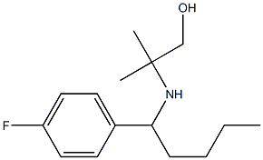 2-{[1-(4-fluorophenyl)pentyl]amino}-2-methylpropan-1-ol Struktur