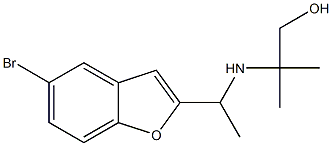 2-{[1-(5-bromo-1-benzofuran-2-yl)ethyl]amino}-2-methylpropan-1-ol Struktur