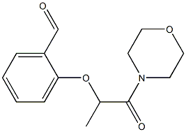 2-{[1-(morpholin-4-yl)-1-oxopropan-2-yl]oxy}benzaldehyde Struktur