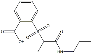 2-{[1-(propylcarbamoyl)ethane]sulfonyl}benzoic acid Struktur