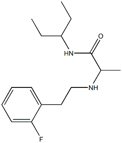 2-{[2-(2-fluorophenyl)ethyl]amino}-N-(pentan-3-yl)propanamide Struktur