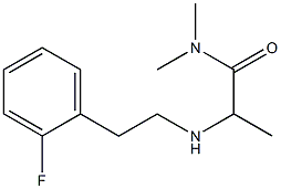 2-{[2-(2-fluorophenyl)ethyl]amino}-N,N-dimethylpropanamide Struktur