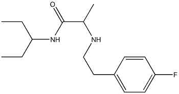 2-{[2-(4-fluorophenyl)ethyl]amino}-N-(pentan-3-yl)propanamide Struktur