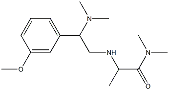 2-{[2-(dimethylamino)-2-(3-methoxyphenyl)ethyl]amino}-N,N-dimethylpropanamide Struktur