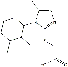 2-{[4-(2,3-dimethylcyclohexyl)-5-methyl-4H-1,2,4-triazol-3-yl]sulfanyl}acetic acid Struktur