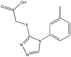 2-{[4-(3-methylphenyl)-4H-1,2,4-triazol-3-yl]sulfanyl}acetic acid Struktur