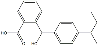 2-{[4-(butan-2-yl)phenyl](hydroxy)methyl}benzoic acid Struktur