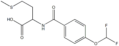 2-{[4-(difluoromethoxy)phenyl]formamido}-4-(methylsulfanyl)butanoic acid Struktur