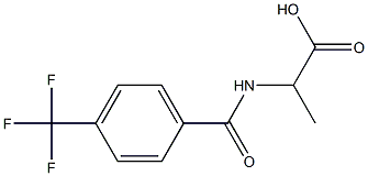 2-{[4-(trifluoromethyl)benzoyl]amino}propanoic acid Struktur