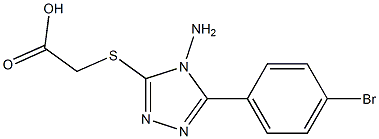 2-{[4-amino-5-(4-bromophenyl)-4H-1,2,4-triazol-3-yl]sulfanyl}acetic acid Struktur