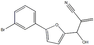 2-{[5-(3-bromophenyl)furan-2-yl](hydroxy)methyl}prop-2-enenitrile Struktur