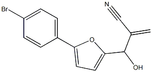 2-{[5-(4-bromophenyl)furan-2-yl](hydroxy)methyl}prop-2-enenitrile Struktur